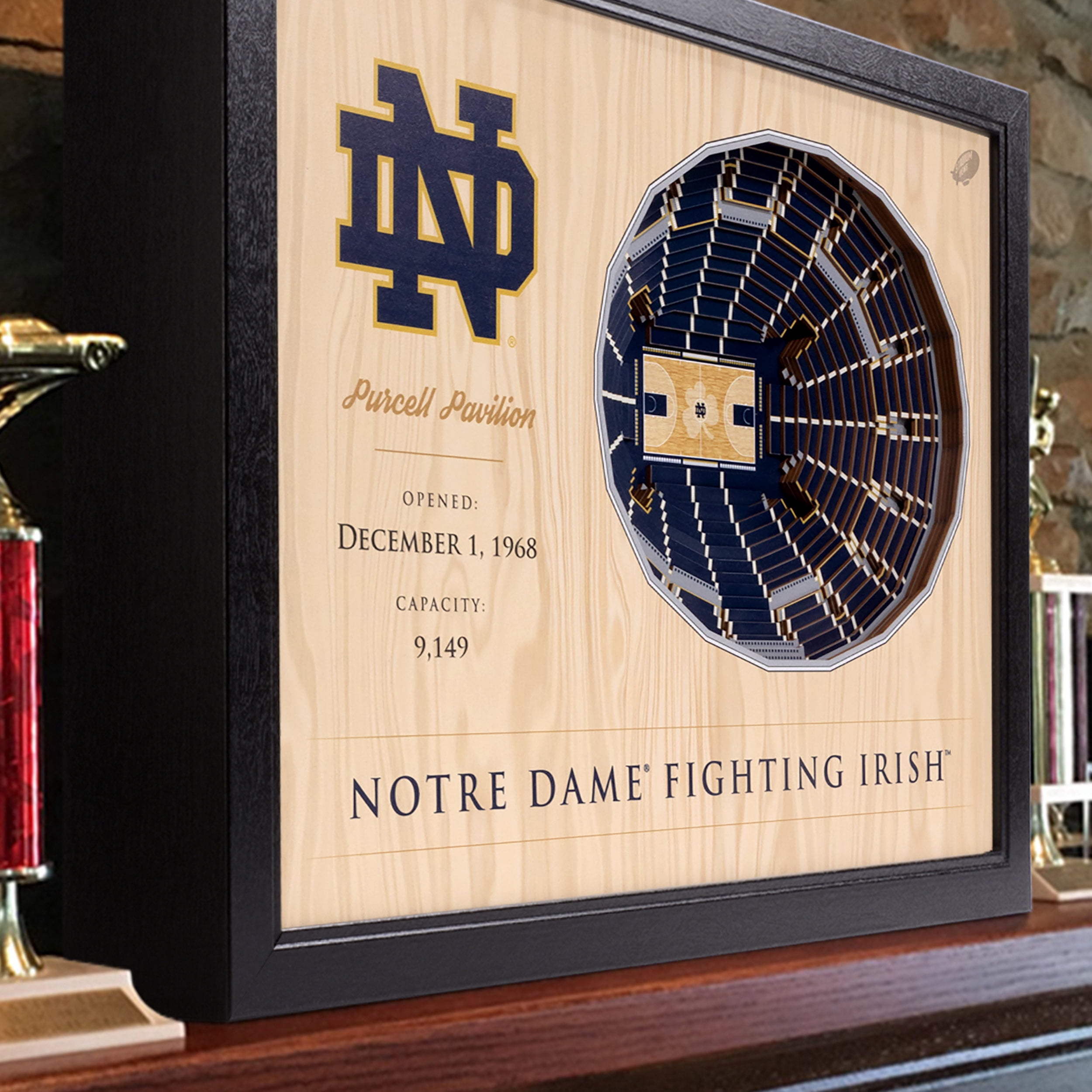 YouTheFan NCAA Notre Dame BB 25-Layer Stadiumview Wall Art