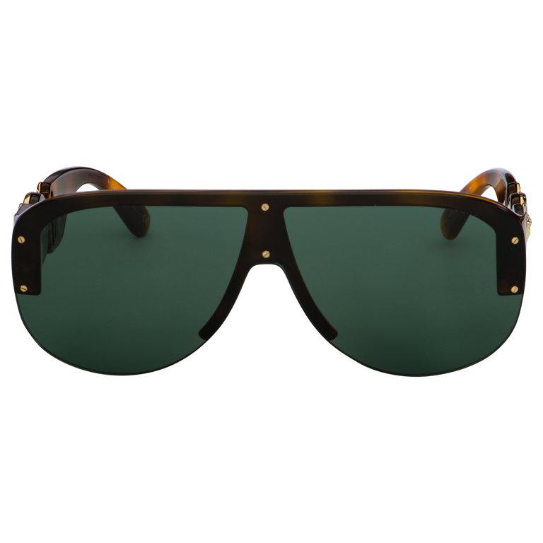 Versace Men's Sunglasses, Dark Green Shield Lenses, Tortoise