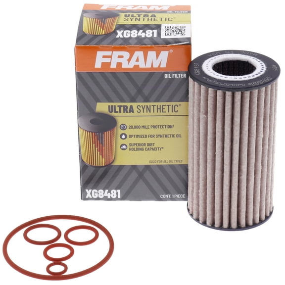 Fram Xtended Guard Oil Filter, XG8481, 20K Miles, Replacement Oil Filters, Fits Select Vehicles
