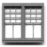 HO 36"x82" 22 Pane RGS Style Dbl Window (4)