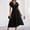 Black, variant on Sentmoon Wedding Guest Dresses for Women 2026 Solid Color Tropical Dresses for Women V Neck Short Sleeve Holiday Pleated Oversized Spring Dress for Teen Girls Summer and Vacation M