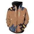 thumbnail image 1 of Sudadera con capucha y cremallera para hombre, diseño abstracto de hojas de plantas, estilo hip hop, ropa de calle de primavera, chaquetas de gran tamaño con capucha para adolescentes., 1 of 6