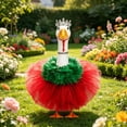 thumbnail image 5 of Goose Statue Decor Clothing Set,Porch Goose Outfit,23" Removable Hat Scarf Necklace Dress Accessory Suit for Outdoor Garden Scene Decoration,Red, 5 of 6