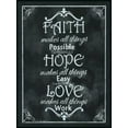 thumbnail image 2 of Kennedy, Lisa 19x24 Black Ornate Wood Framed with Double Matting Museum Art Print Titled - Faith*Hope*Love, 2 of 4