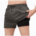 thumbnail image 2 of Miluxas Boy's Swim Trunks with Compression Liner Beach Shorts Quick Dry Bathing Suits with Pocket Dark Gray 8 Years, 2 of 5