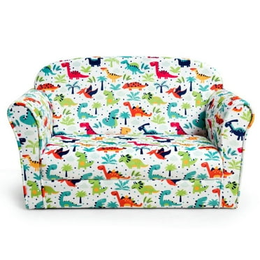 Canddidliike Double Kids Dinosaur Sofa Children Armrest Couch , Comfy Chair for Kids