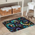 thumbnail image 2 of FJPT Non Slip Flannel Polyester Floor Mat Stained Glass Spiral Design For Bathroom Kitchen Bedroom Decor 31.5x19.7 inch, 2 of 5