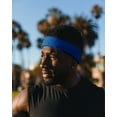 thumbnail image 6 of Suddora Adult Solid Color Sweatband Headband, Blue, 6 of 7