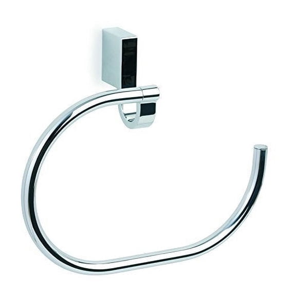 Bilbao chrome towel ring holder, hand towel holder. Modern bath towel holder.