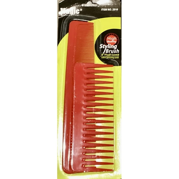 MAGIC 2  PCS  SERIES COMB WITH 9” & 6” FLUFF COMB ( 2510  )  HIGH QUALITY