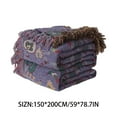 thumbnail image 3 of Summer Thin Tassel Washed Jacquard Blanket Pure Towel Blanket Air Conditioning Blanket Nap Blanket Blankets And Throws for Women Blanket Barefoot Extra Large Blankets for Size Bed Eyelash Throw, 3 of 4