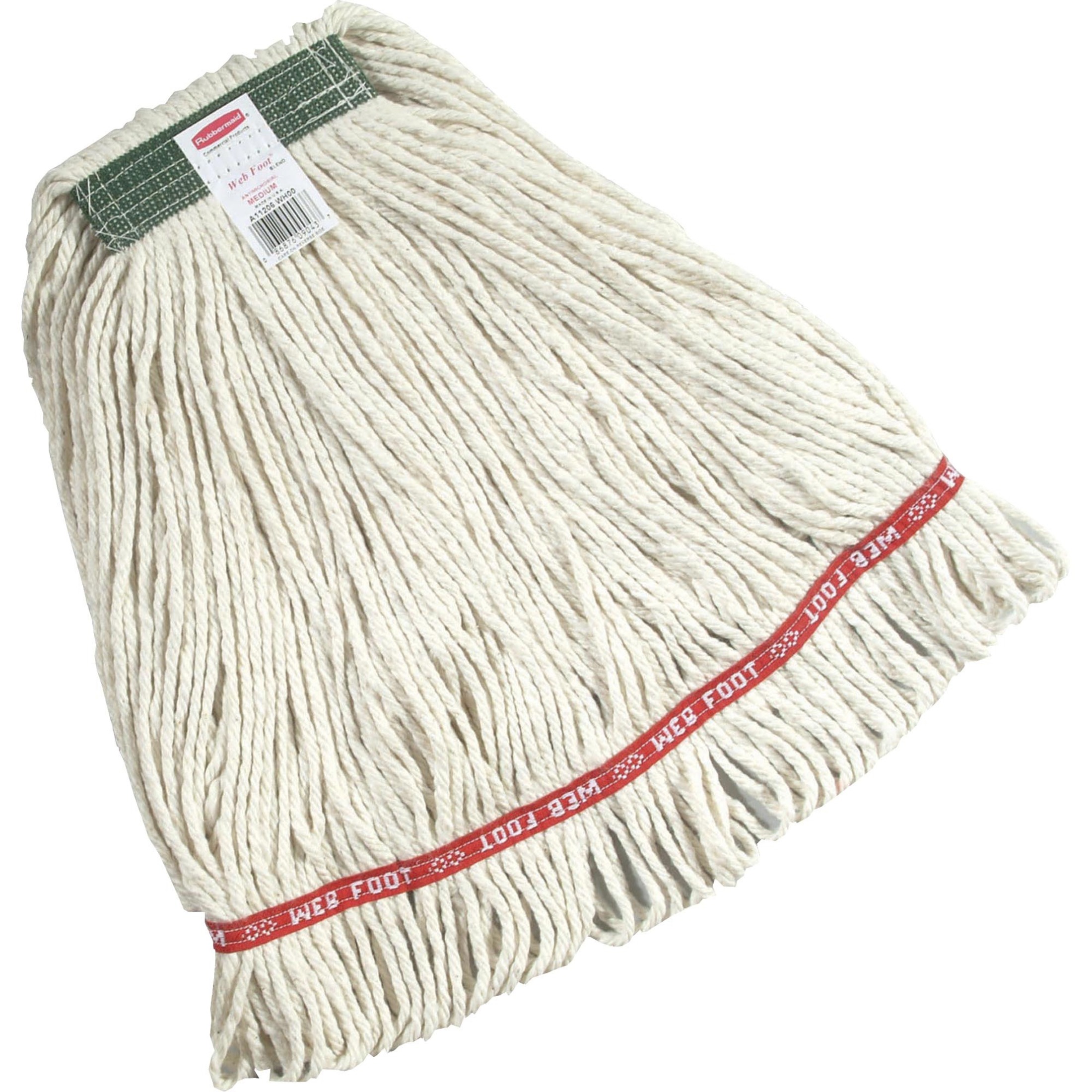 Rubbermaid Commercial, RCPA112WHI, 20 oz Wed Foot Blend Wet Mop, 6 / Carton, White