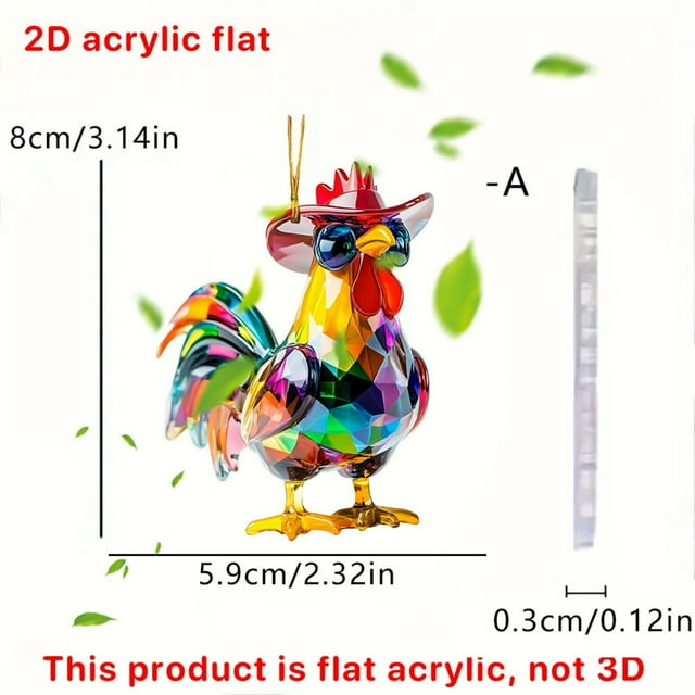 Colorful Acrylic Bag Key Chain: Stylish Car Mirror and Rearview Accessories