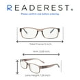 thumbnail image 4 of Readerest Blue Light Blocking Reading Glasses Grey 300 Magnification, 4 of 8