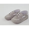 thumbnail image 6 of Pearl Suede and Napa White Moc Toe Pre-walker Shoes-Baby Boy Shoes, 6 of 16