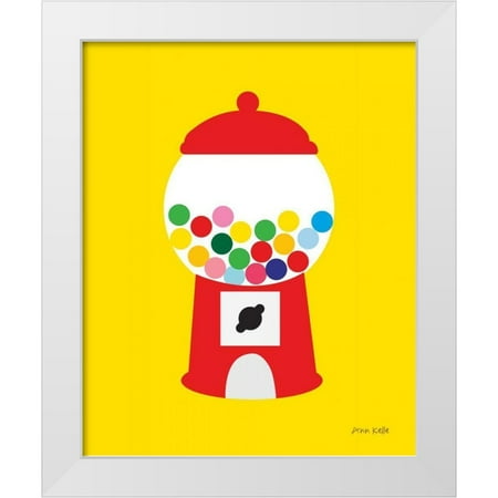 Kelle, Ann 26x31 White Modern Wood Framed Museum Art Print Titled - Gumball Machine
