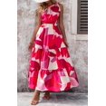 thumbnail image 3 of Vestido PRETTYGARDEN Maxi Rojo y Blanco Sin Mangas con Nudo y Hombro Descubierto Talle S, 3 of 6