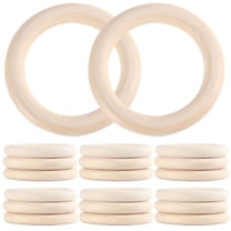 LAMIRO 30Pcs Wooden Rings for Crafts Unfinished Macrame Rings Wood Rings for Jewelry DIY Crafts
