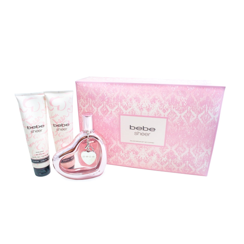 Bebe Sheer 3 Pc Gift Set Eau De Parfum Spray 3 4 Oz Shower Gel 3 4 Oz Body Lotion 3 4 Oz For Women By Bebe Walmart Com Bebe Sheer 3 Pc Gift Set Eau De Parfum Spray 3 4 Oz Shower Gel 3 4 Oz Body Lotion 3 4 Oz For Women By Bebe Walmart Com