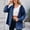Dark Blue, variant on Women'S Stretch Denim Jacket Plus Size Clearance Women's Fashion Color Lapel Look Slimmer Sleeve Denim Jacket,Dark Blue M