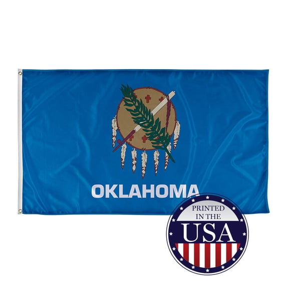 Oklahoma State Flags - 3ft x 5ft Knitted Polyester, State Flag Collection, Made in The USA