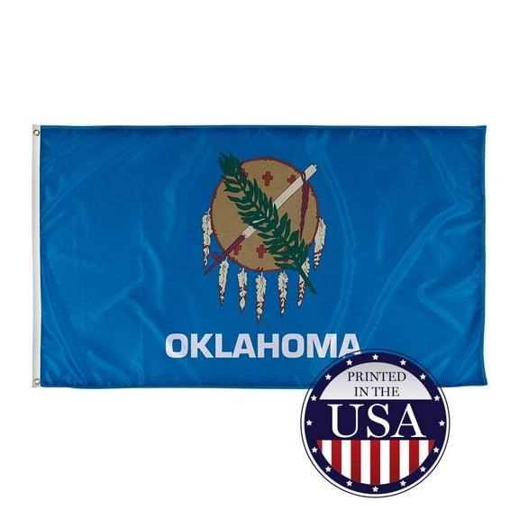 Oklahoma State Flags - 3ft x 5ft Knitted Polyester, State Flag Collection, Made in The USA
