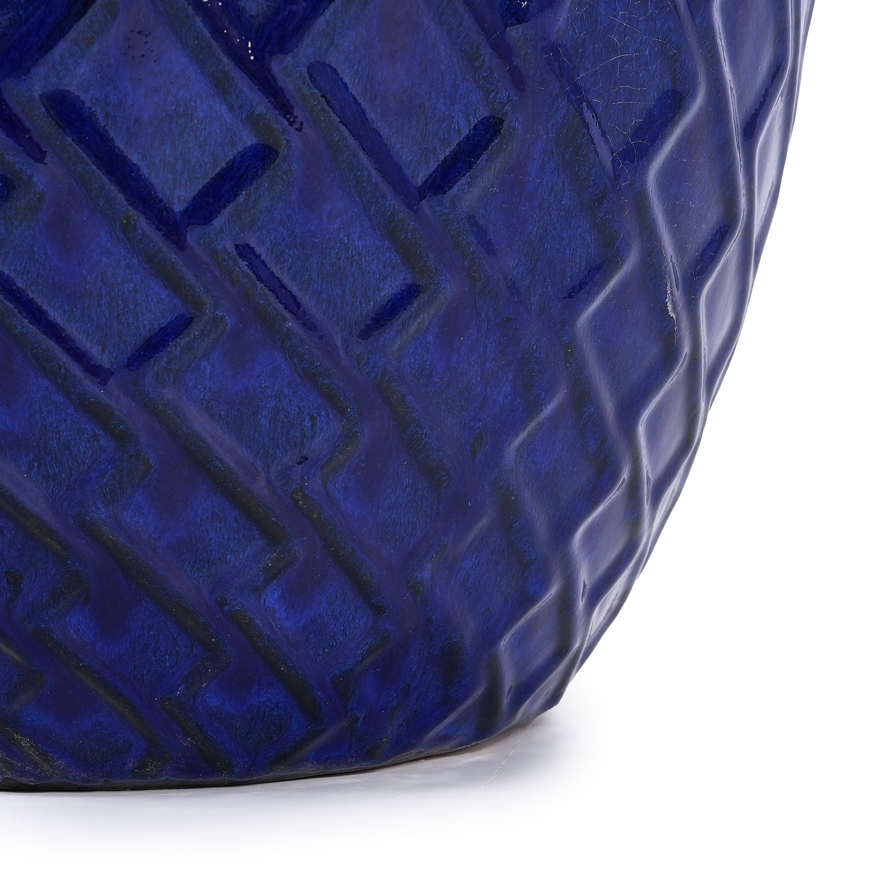 MAYEERTY 1 Pack Ceramic Planter Pot, Planter for Indoor Outdoor Patio, Garden, Dark Blue
