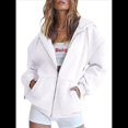 thumbnail image 1 of Sudaderas con Capucha y Cremallera para Mujer, Sudaderas Extragrandes, Conjuntos de Moda Escolar para Otoño, Chaquetas Informales, Ropa de Invierno L, 1 of 9
