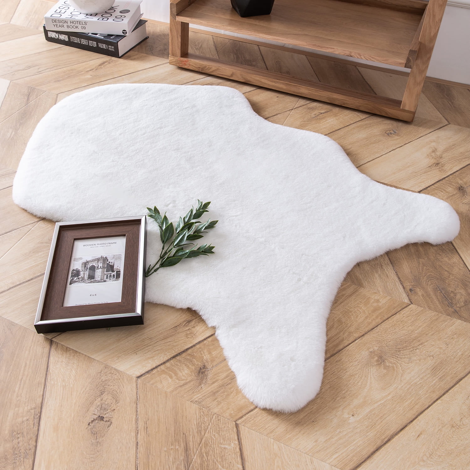 Phantoscope Deluxe Soft Faux Rabbit Fur Series Decorative Indoor Area