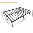 thumbnail image 3 of Heavy Duty Queen Bed Frame with Slat Clips, 16 Inch Platform Bed Frame Metal Slats Support with Underbed Storage, No Box Spring Needed, Easy Assembly, 3 of 8