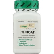 BHI Sore Throat Relief Tablets, Natural Homeopathic, 100 Tabs