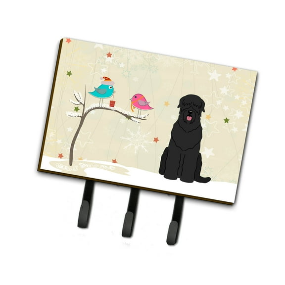 Christmas Presents between Friends Black Russian Terrier Leash or Key Holder
