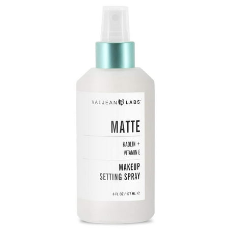 Valjean Labs Matte Makeup Setting Spray, Koalin and Vitamin E, Long-Lasting Wear, Matte Finish, Helps Hydrate and Control Oil, Paraben Free, Cruelty Free (6 oz)