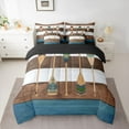 thumbnail image 2 of Homewish Vintage Paddle Bedding Comforter Set 7-Piece for Teens Boys Girls,Lake House King Bedding Sets,Lodge Cabin Ultra Soft Bed Sheets,Luxury Bedroom Decor,Reversible, 2 of 8