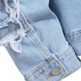 thumbnail image 6 of Men's Ripped Denim Trucker Jacket, Button Front Casual Jean Coat with Patch Long Sleeve Outerwear for Street Work Travel Daily, 6 of 8