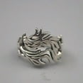 thumbnail image 4 of K-KED Sterling Silver 925 Ring For Men Vintage Silver Dragon Ring US Size 6.5-12-8, 4 of 6
