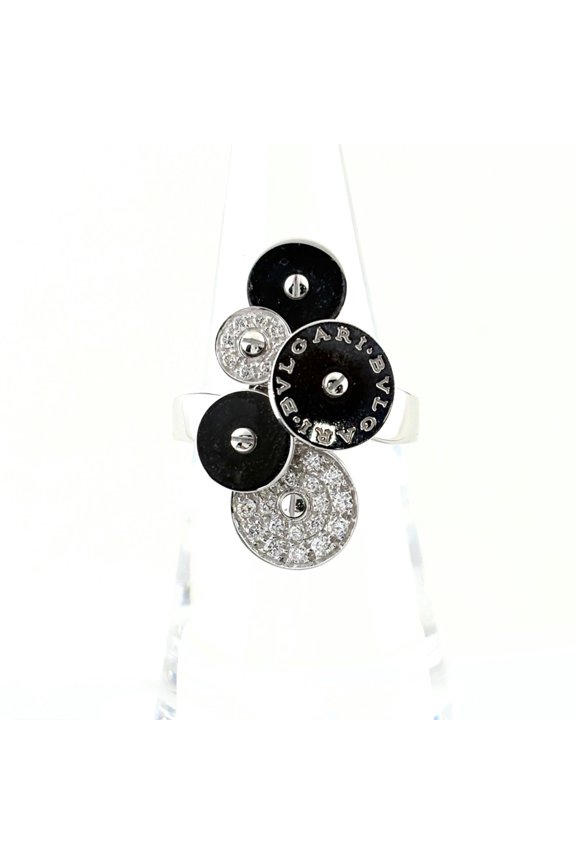 Pre-Owned Bulgari BVLGARI Cycladi Ring, a ring with small diamonds, 750 diamond, for women.