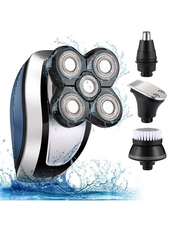 Generic Dry & Wet Men's Electric Foil Shaver, 5 Head Beard Bald Electric Shaver Razors, USB