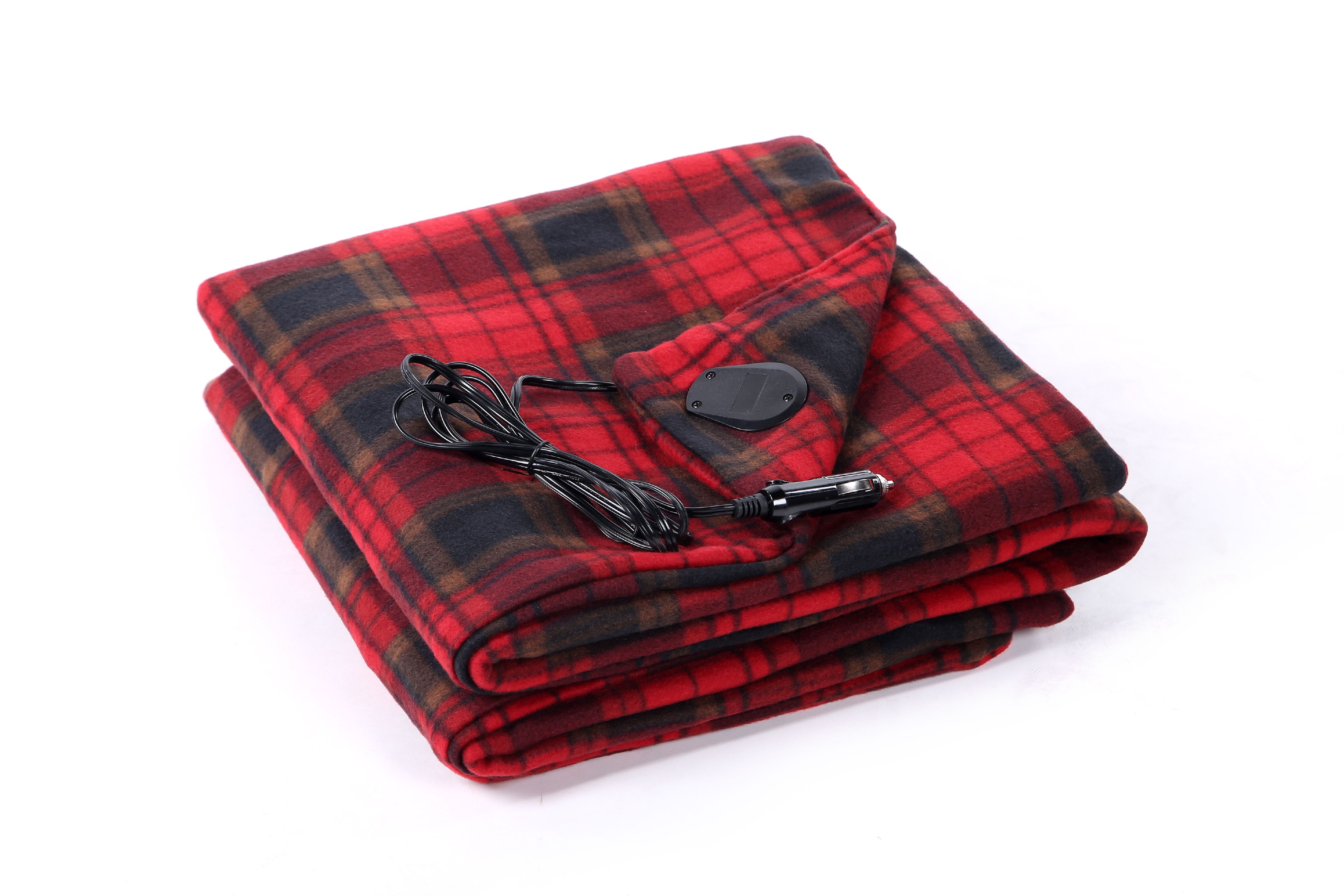 Heated Car Blanket Red 12V DC