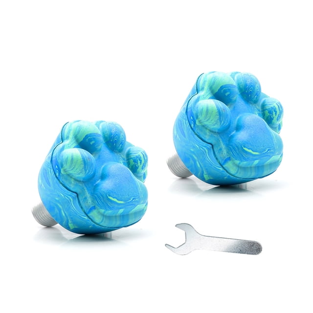 Greeniant Paquete de 2 topes para dedos de patines, frenos de rodillo de pata bonitos, bloqueadores ajustables, almohadilla de bloque de ejercicio, patinar mezcla azul Greeniant OD026255-04