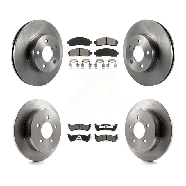 Transit Auto Front Rear Disc Brake Rotors and Semi-Metallic Pads Kit for Car 2001 Ford Explorer Sport 4WD K8S-100880