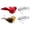 Red&Gray, variant on BESTSKY 2Pcs Flapping Bird Cat Toy,Realistic Feather Design Cat Bird Toy,Cat Play Enhancement Bird Toy for Cats,Red&Gray