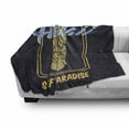 thumbnail image 3 of Tiki Bar Soft Flannel Fleece Throw Blanket, Aloha from Hawaii Surf Paradise Retro Style Tiki Vintage, Cozy Plush for Indoor and Outdoor Use, 50" x 70", Indigo Apricot Pale Blue, by Ambesonne, 3 of 6
