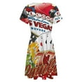 thumbnail image 5 of Las Vegas Casino Gambler Sundress Short Sleeve Dress Summer Women Clothes Dress for Women Dresses, 5 of 7