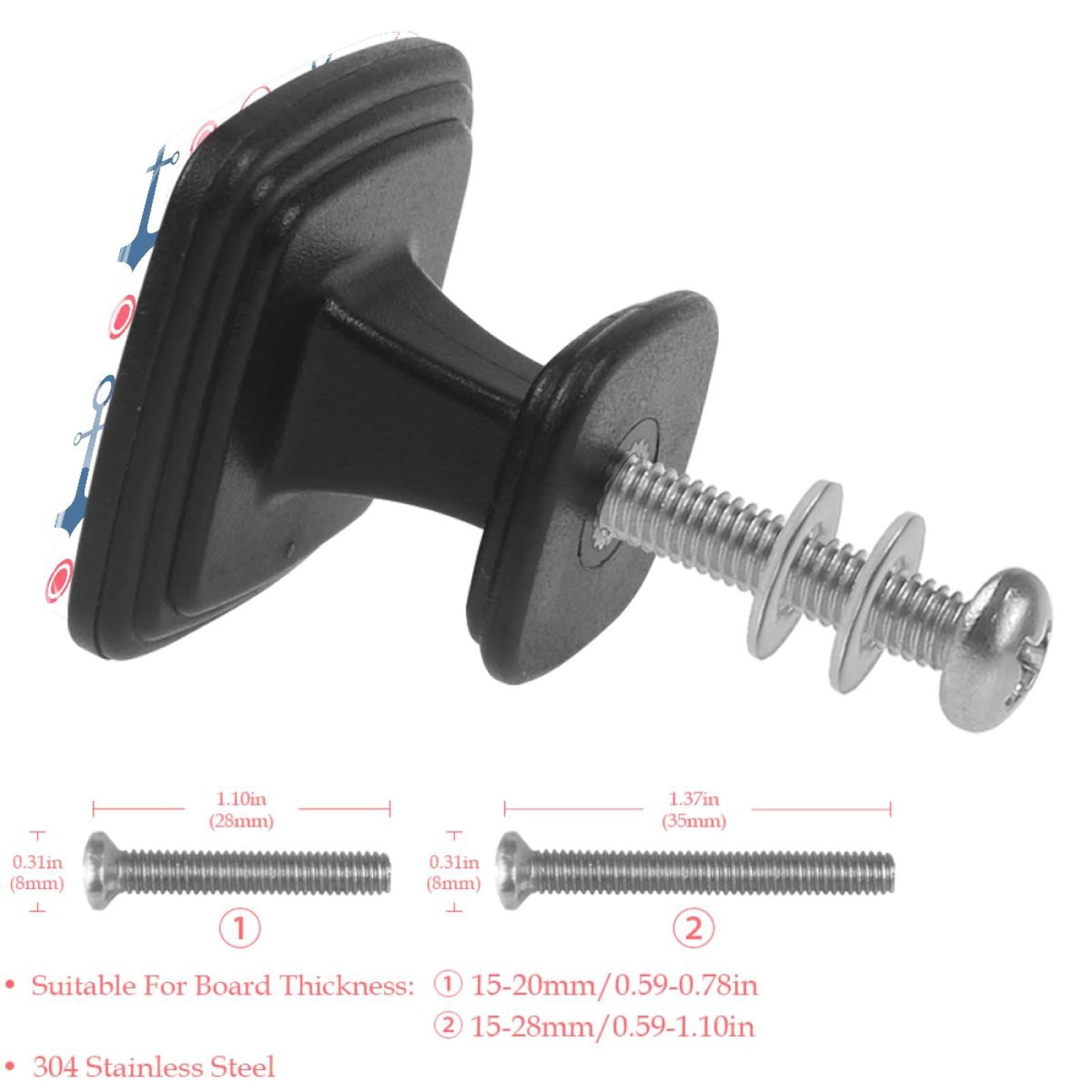 4 Pcs Square Cabinet Handle Cupboard Knob Drawer Pulls Handle Anchor Drawer Knobs with Screws Furniture Decoration