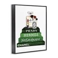 thumbnail image 2 of Stupell Industries Art Deco Fashion Designer Makeup Bookstack Green Watercolor Black Framed Giclee Art, 16 x 20, by Amanda Greenwood, 2 of 7