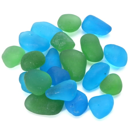 Pottery Pendant Bead - 20 Pcs 12-18mm Sea Beach Glass Beads Mixed Colors Bulk Pendant Jewelry Christmas Gift
