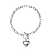 VIVIDCRAFT Beautiful Heart Charm Bracelet 925 Sterling Silver Women Girls Jewelry Gift-Xmas O8C6