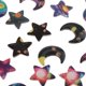 thumbnail image 2 of 20Set Star Moon Resina Botón Flatback Cabochon para DIY Phone Hair Bow Crafts Sunnimix Cabujones de Resina con Espalda Plana, 2 of 7