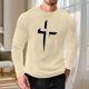 thumbnail image 1 of Amzcrzy - Sudadera Para Hombre, Estilo Informal, Holgada, Elástica, Para Fitness, Con Estampado De Manga Larga Y Cuello Redondo, Color Caqui, 3Xl, 1 of 5
